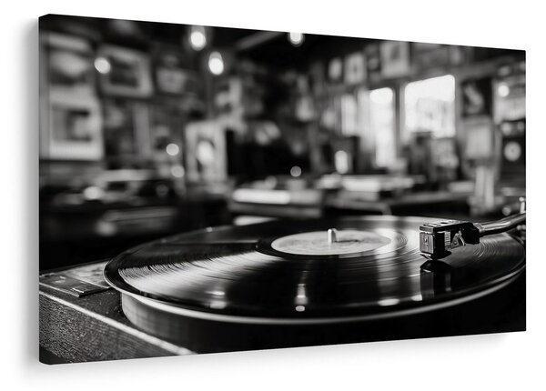Obraz retro gramofon v interiéru