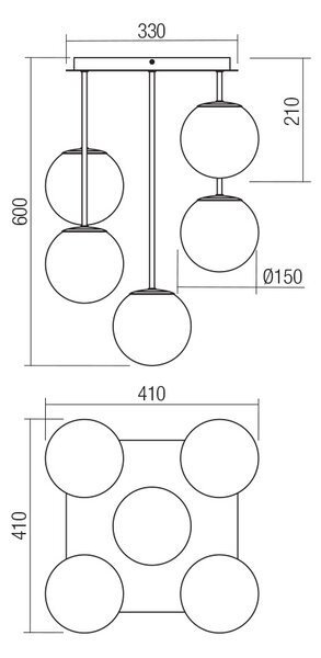 Smarter Stropní svítidlo Boldy, v.60cm