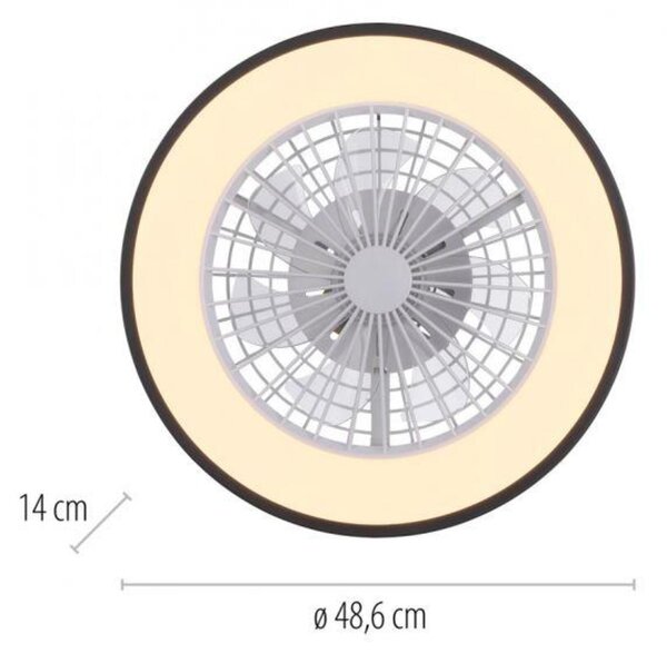 PAUL NEUHAUS JUST LIGHT LED stropní ventilátor CCT RGB změna barev dálkový ovladač RGB/2700-6500K