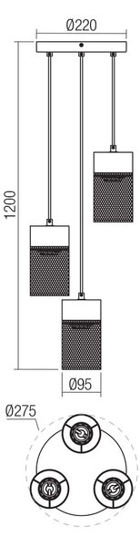 Smarter Závěsné svítidlo Stem, š.27cm