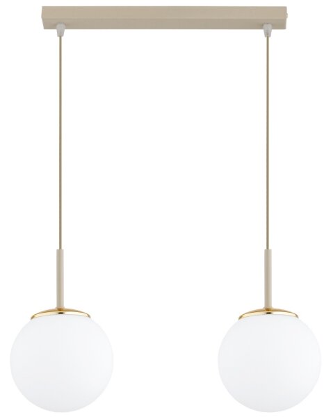 Brilagi - Lustr na lanku MILO 2xE27/60W/230V béžová/zlatá
