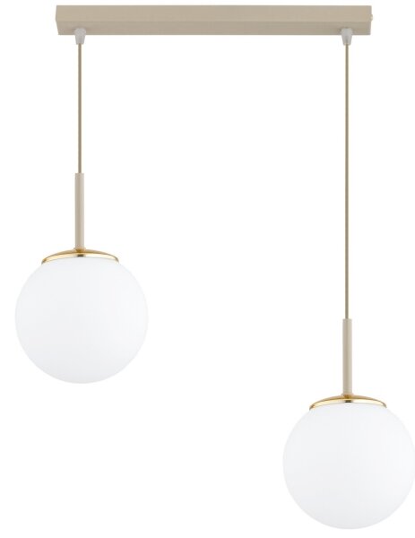 Brilagi - Lustr na lanku MILO 2xE27/60W/230V béžová/zlatá