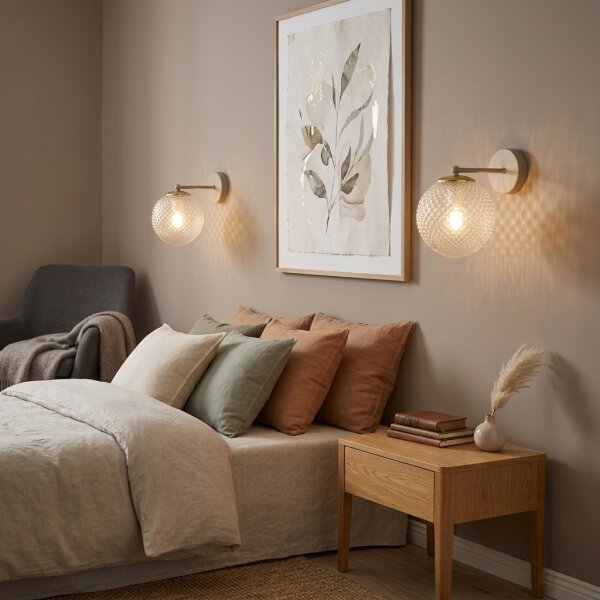Brilagi - Nástěnná lampa STELLA 1xE27/60W/230V béžová/zlatá