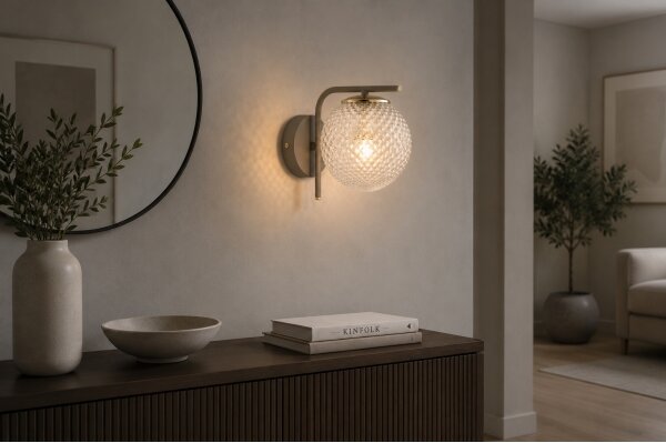 Brilagi - Nástěnná lampa STELLA 1xE27/60W/230V béžová/zlatá