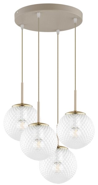Brilagi - Lustr na lanku STELLA 4xE27/60W/230V béžová/zlatá