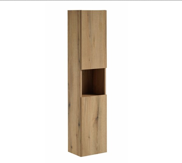 Vysoká skříňka do koupelny NOVA Oak 80-03-2D