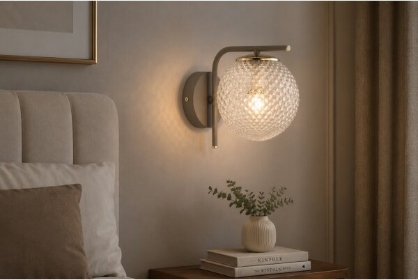 Brilagi - Nástěnná lampa STELLA 1xE27/60W/230V béžová/zlatá
