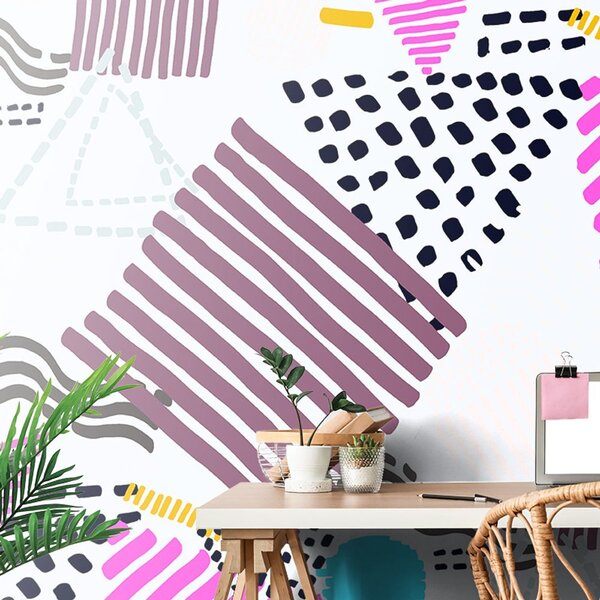 Tapeta Memphis vzor v pop-art stylu