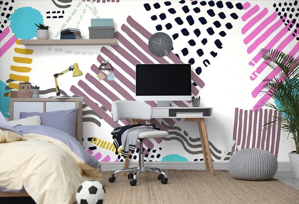 Tapeta Memphis vzor v pop-art stylu