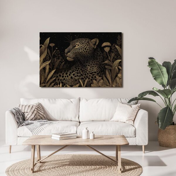 Obraz leopard v noční džungli