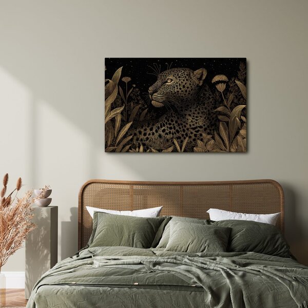 Obraz leopard v noční džungli