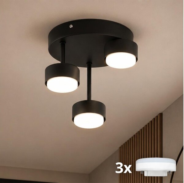 Brilagi - LED Přisazený lustr MONO 3xGX53/30W/230V černá