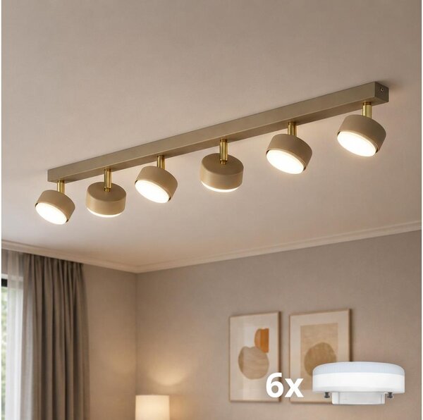 Brilagi - LED Bodové svítidlo MONO 6xGX53/30W/230V béžová/zlatá