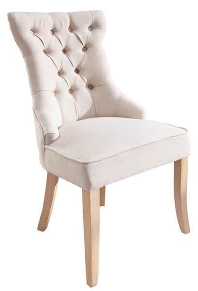 Designová židle Queen len béžová
