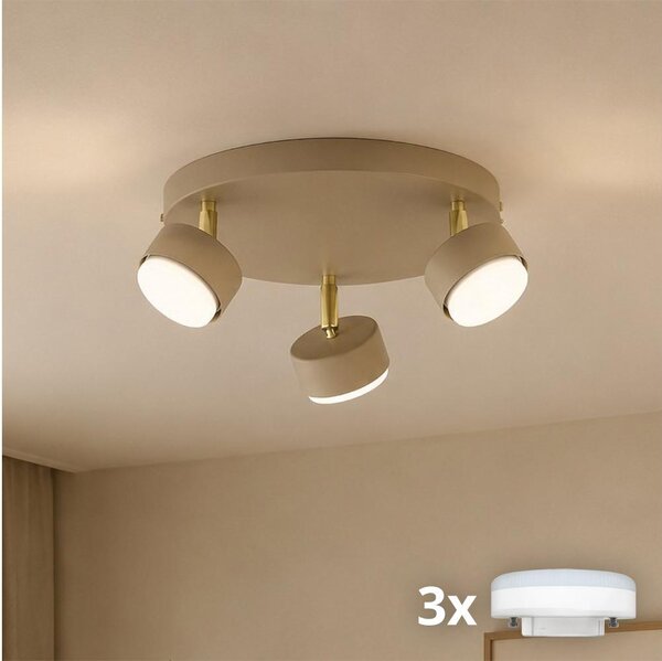 Brilagi - LED Bodové svítidlo MONO 3xGX53/30W/230V béžová/zlatá