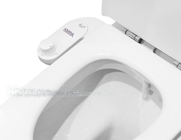 KMINA Bidetová sprcha pro toaletu, studená voda, bílá, hadice 80 cm, plochý design