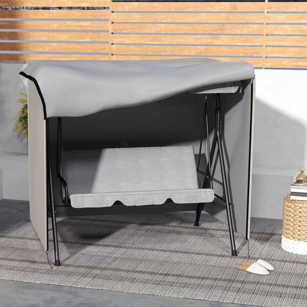 Outsunny Ochranný Kryt pro Hollywoodský Houpací Gauč 3 Sedadla, Voděodolný Zimní Kryt pro Zahradní Houpací Gauč, UV Odolný Kryt, Odolný Proti Přeškráb