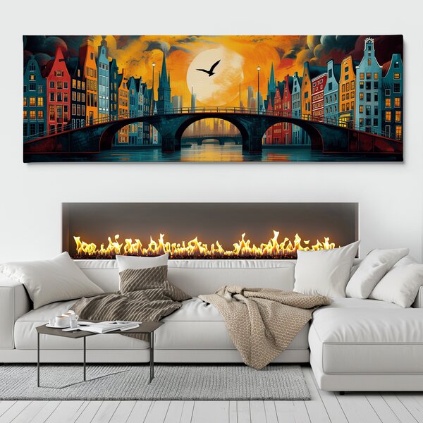 Obraz na plátně - Příští zastávka Kodaň FeelHappy.cz Velikost obrazu (šířka x výška): 120 x 40 cm
