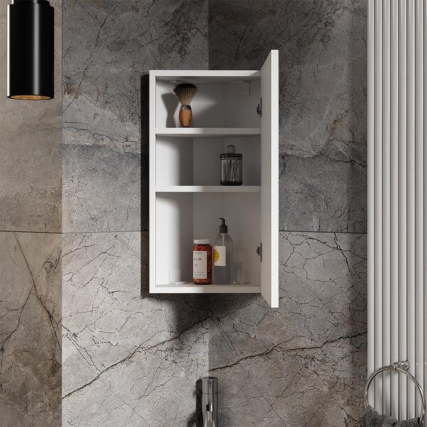 Koupelnová skříňka se zrcadlem Vicco Anka Bílá 32.8 x 60.2 cm, Model 55573