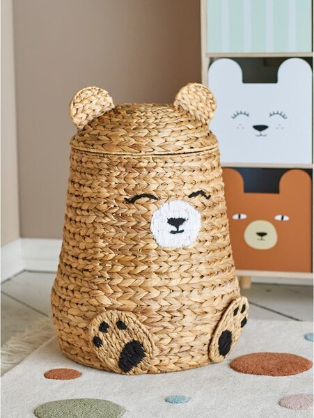 Dětský koš na hračky z vodního hyacintu v přírodní barvě ø 40x57 cm Timone – Bloomingville Mini