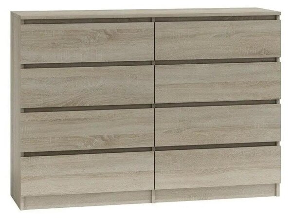 Topeshop M8 140 SONOMA, Dub, 8 zásuvka/zásuvek, Dřevotřískové desky, Jednobarevný, Moderní, Dřevotřískové desky
