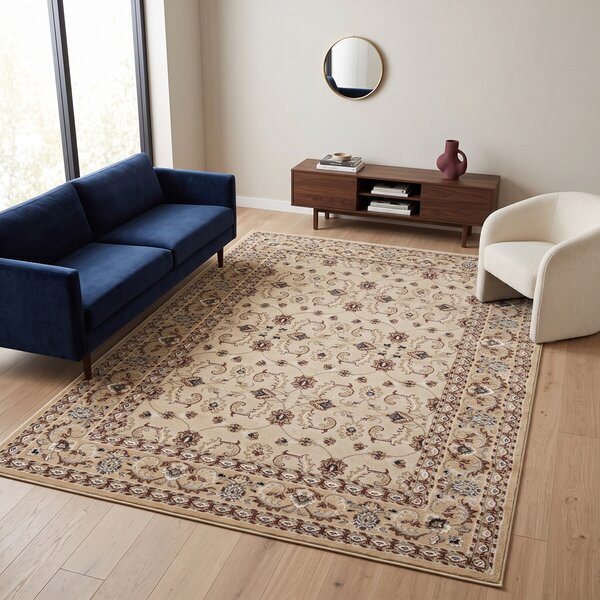 Angel Carpet, Kusový koberec Sultan 26 Beige, 60x110, béžová, kancelář