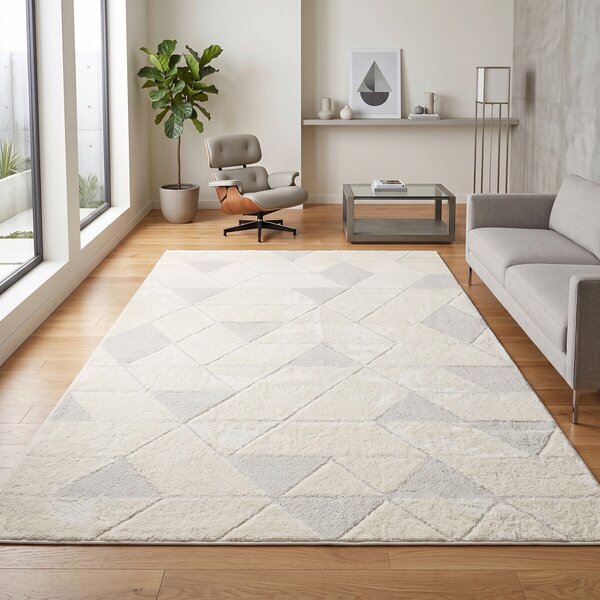Angel Carpet, Kusový koberec Aurora 11 White, 60x110, bílá, kancelář