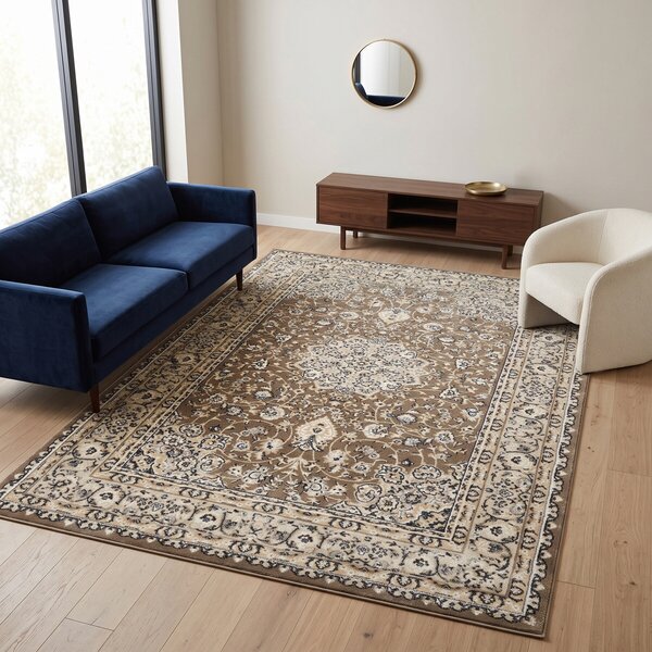 Angel Carpet, Kusový koberec Sultan 42 Beige, 60x110, béžová, kancelář