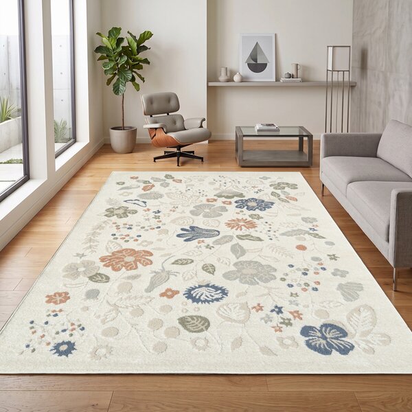 Angel Carpet, Kusový koberec Aurora 25 Cream, 60x110, bílá, kancelář