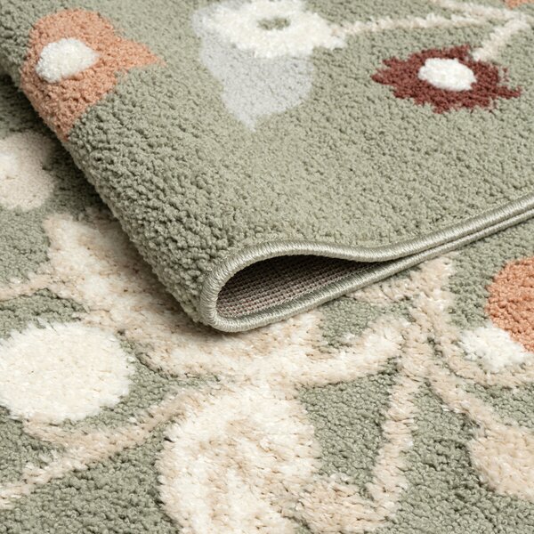 Angel Carpet, Kusový koberec Aurora 25 Green, 60x110, zelená, kancelář