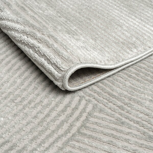 Angel Carpet, Kusový koberec Zafiro 25 Grey, 60x110, šedá, kancelář