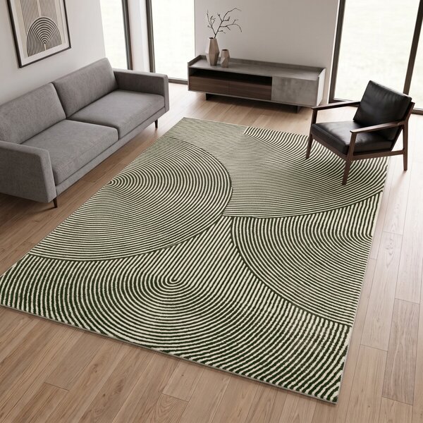 Angel Carpet, Kusový koberec Zafiro 25 Green, 60x110, zelená, kancelář