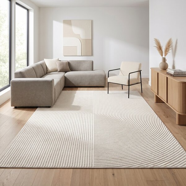 Angel Carpet, Kusový koberec Zafiro 19 Beige, 60x110, béžová, kancelář