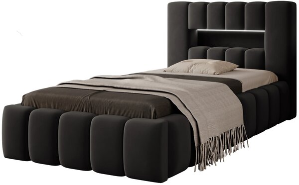 Jednolůžková čalouněná postel 90x200 VEMIO 1 - hnědá