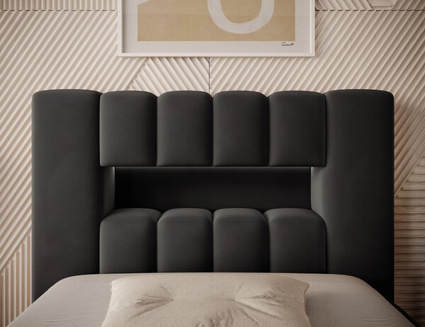 Jednolůžková čalouněná postel 90x200 VEMIO 1 - hnědá