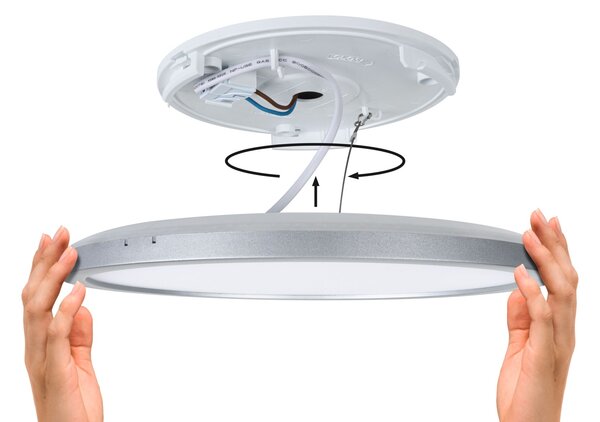 Paulmann 70998 Atria Shine, černé stropní svítidlo s korónou, 16W LED 3000K, průměr 29,3cm