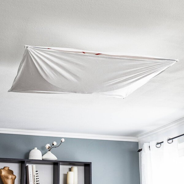 FLOS Stropní svítidlo Ariette 80 cm, stmívatelný, Bílá / opál, Obývací pokoj / jídelna, Textil / tkanina / hedvábí, Design, Nástěnné svítidlo