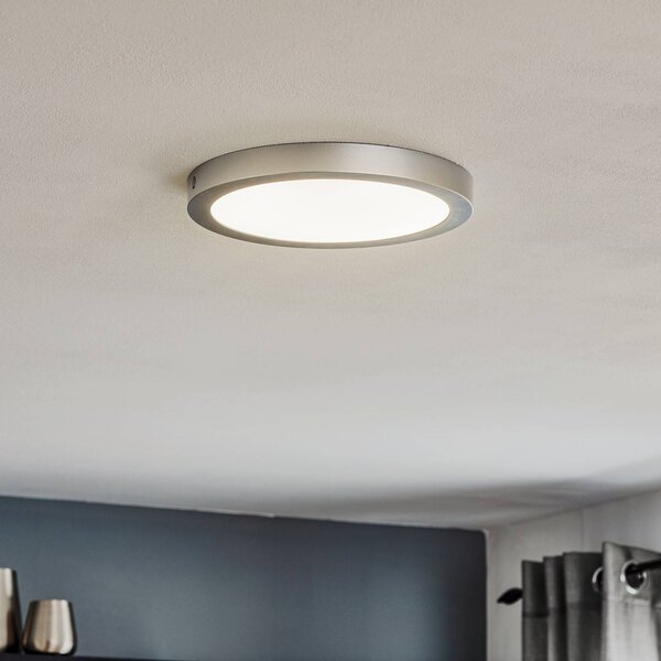Paulmann Abia LED panel Ø 30 cm 2700K chrom matný, Hliník / šedá / zinek, Obývací pokoj / jídelna, Plast, Moderní
