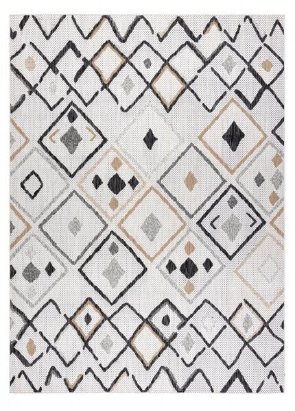 Hans Home | Kusový koberec Cooper Sisal Diamonds 22236 ecru/black - 80x150
