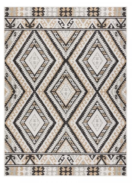 Hans Home | Kusový koberec Cooper Sisal Aztec 22224 ecru/black – na ven i na doma - 80x150