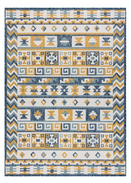 Hans Home | Kusový koberec Cooper Sisal Aztec 22218 ecru/navy - 80x150
