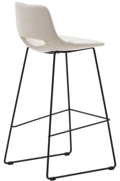 Béžová látková barová židle Kave Home Zahara 76 cm