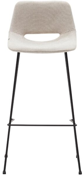 Béžová látková barová židle Kave Home Zahara 76 cm