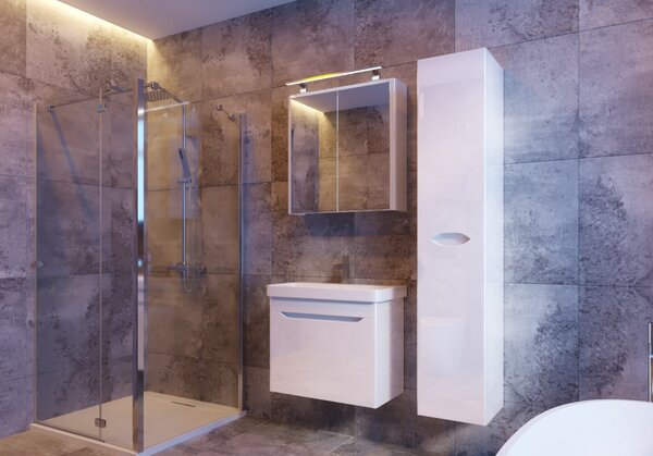 Lavedo Livorno Structure White 80 zrcadlová skříňka do koupelny s LED osvětlením