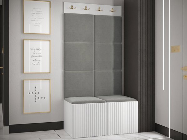 Předsíňová sestava Towiro Slim IV, Barva: bílá, Barva látek:: Manila 16 5903211220937