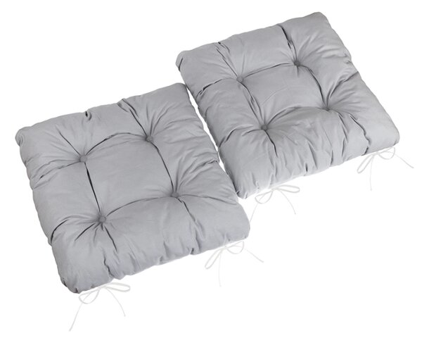 Bellatex Sedák Adéla prošívaný SET 2ks 40x40 cm Šedá