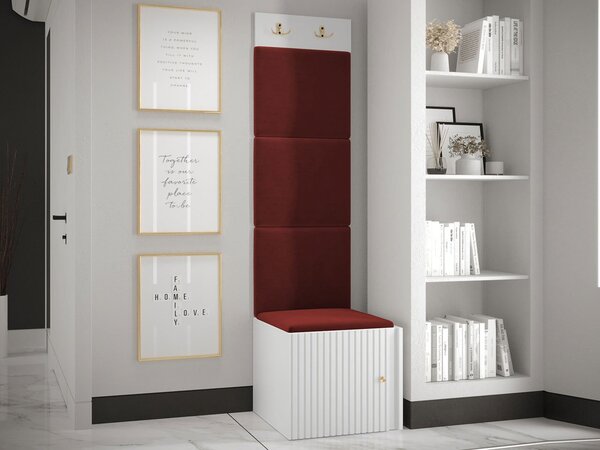 Předsíňová sestava Towiro Slim XXII, Barva: bílá, Barva látek:: ekokůže Soft 017 (bíla) 5903211221415