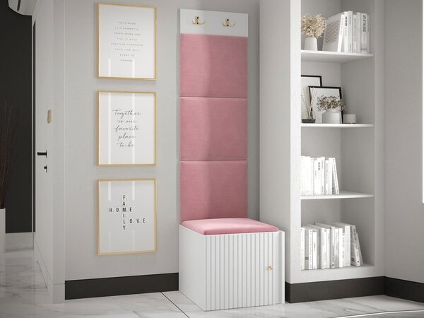 Předsíňová sestava Towiro Slim XXII, Barva: bílá, Barva látek:: ekokůže Soft 017 (bíla) 5903211221415