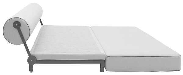 Světle šedá čalouněná dvoumístná rozkládací pohovka Softline Sleep 204 cm