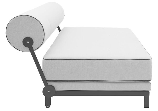 Světle šedá čalouněná dvoumístná rozkládací pohovka Softline Sleep 204 cm